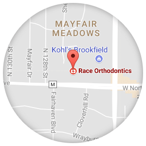 Race map Race Orthodontics in Brookfield Mukwonago WI